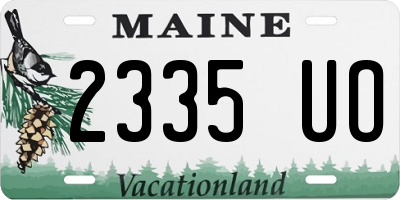 ME license plate 2335UO