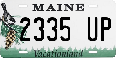 ME license plate 2335UP