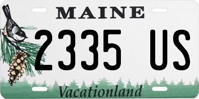 ME license plate 2335US