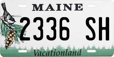 ME license plate 2336SH