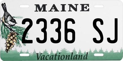 ME license plate 2336SJ