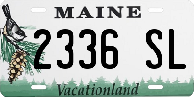 ME license plate 2336SL