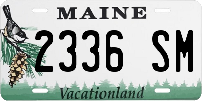 ME license plate 2336SM