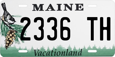 ME license plate 2336TH