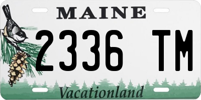 ME license plate 2336TM