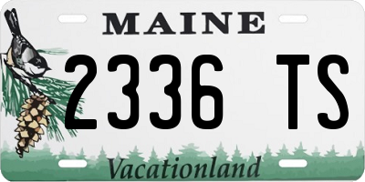 ME license plate 2336TS