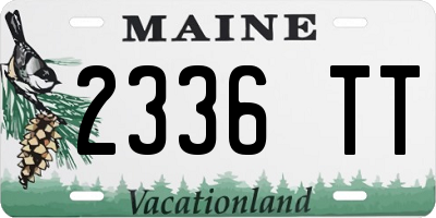 ME license plate 2336TT