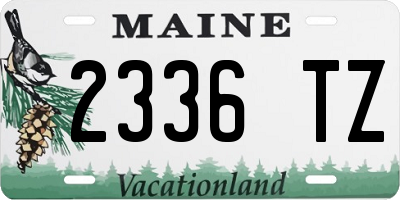ME license plate 2336TZ
