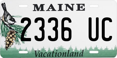 ME license plate 2336UC