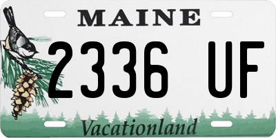 ME license plate 2336UF