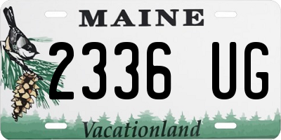 ME license plate 2336UG