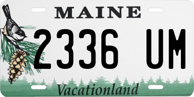 ME license plate 2336UM