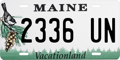 ME license plate 2336UN