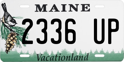 ME license plate 2336UP