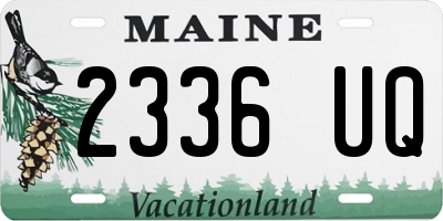 ME license plate 2336UQ