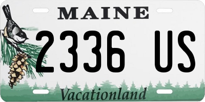 ME license plate 2336US