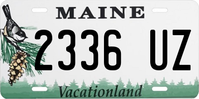 ME license plate 2336UZ