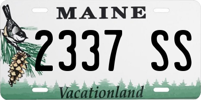 ME license plate 2337SS