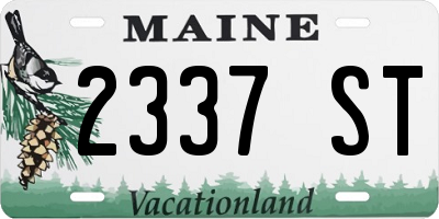 ME license plate 2337ST