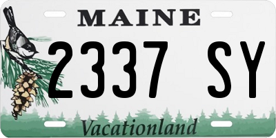 ME license plate 2337SY