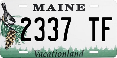 ME license plate 2337TF