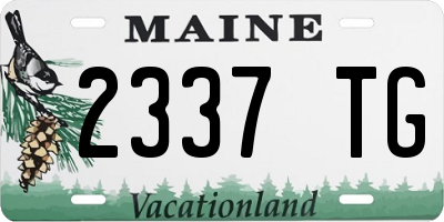 ME license plate 2337TG