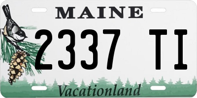 ME license plate 2337TI