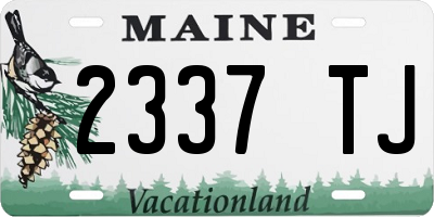 ME license plate 2337TJ