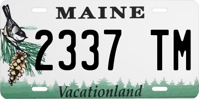 ME license plate 2337TM