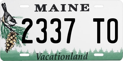 ME license plate 2337TO