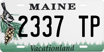 ME license plate 2337TP