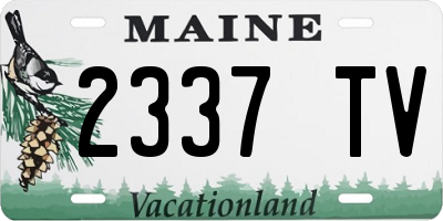 ME license plate 2337TV