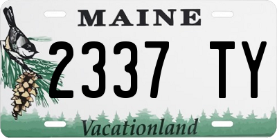 ME license plate 2337TY