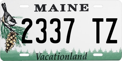 ME license plate 2337TZ