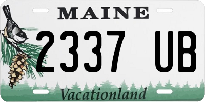 ME license plate 2337UB
