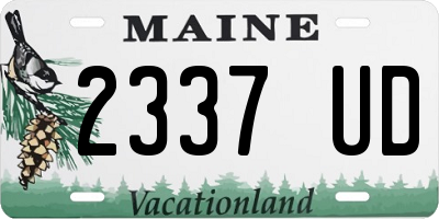 ME license plate 2337UD