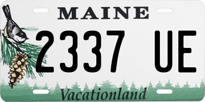 ME license plate 2337UE