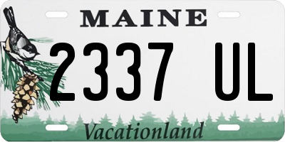 ME license plate 2337UL