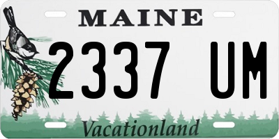 ME license plate 2337UM