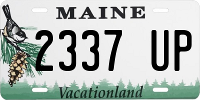 ME license plate 2337UP