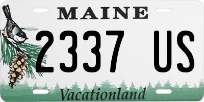 ME license plate 2337US