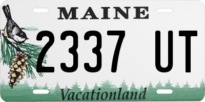 ME license plate 2337UT