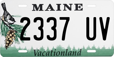 ME license plate 2337UV