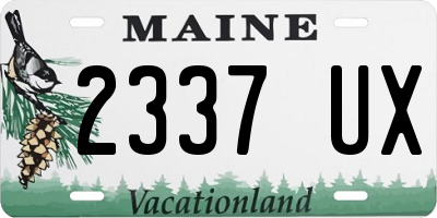 ME license plate 2337UX
