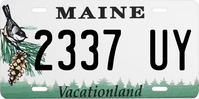 ME license plate 2337UY