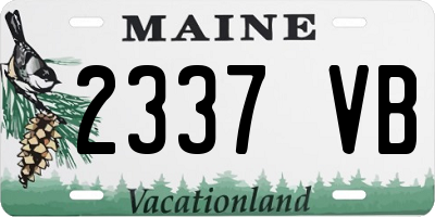 ME license plate 2337VB