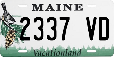 ME license plate 2337VD