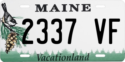ME license plate 2337VF