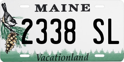 ME license plate 2338SL