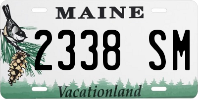 ME license plate 2338SM